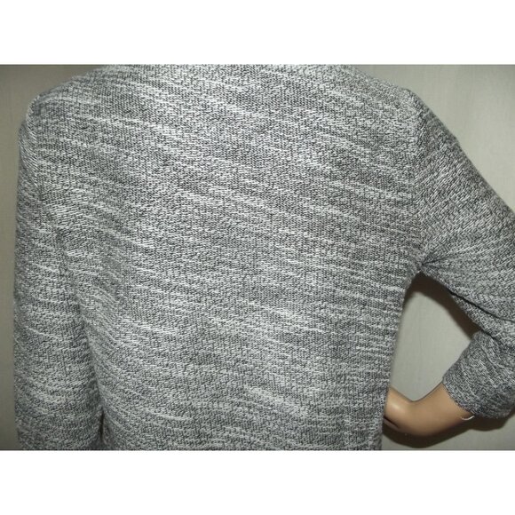 Talbots Sweater Womens Size SP Black White Woven Knit pockets shirttail tunic PS - Picture 10 of 14